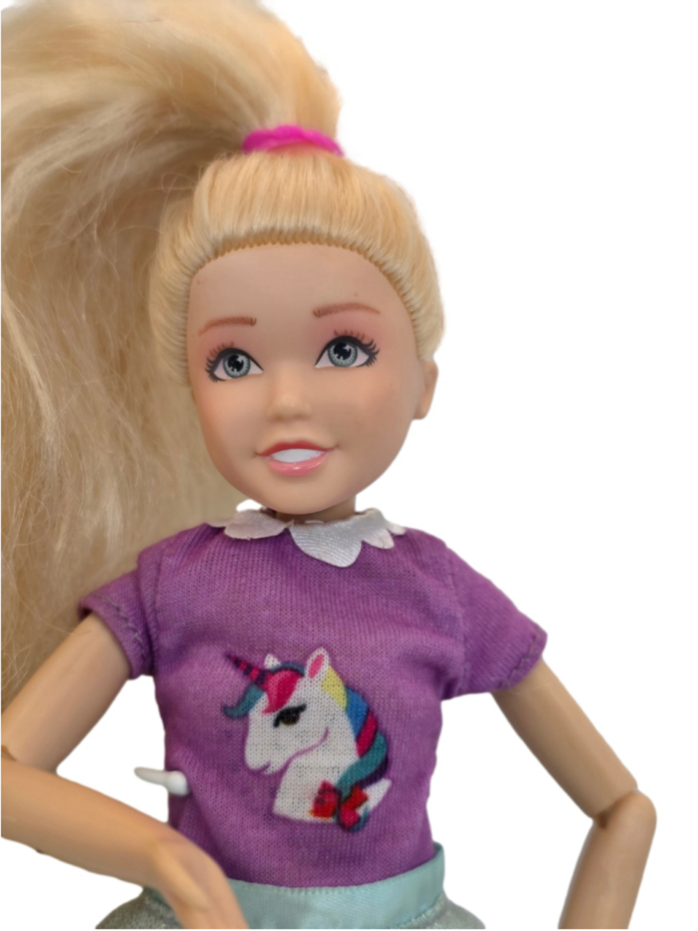 Just Play Girls Doll with Unicorn Shirt and Silver Skirt